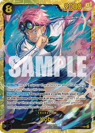 Koby (119) (OP11-119) [A Fist of Divine Speed] Foil One Piece Single Bandai