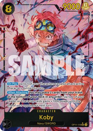 Koby (119) (Alternate Art) (OP11-119) [A Fist of Divine Speed] Foil One Piece Single Bandai
