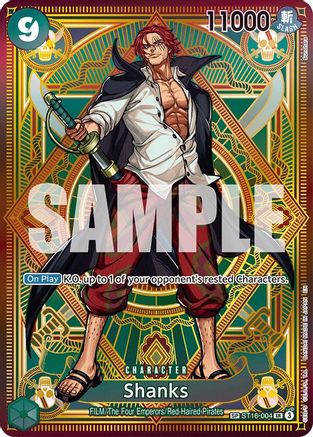 Shanks (SP) (ST16-004) [A Fist of Divine Speed] Foil One Piece Single Bandai