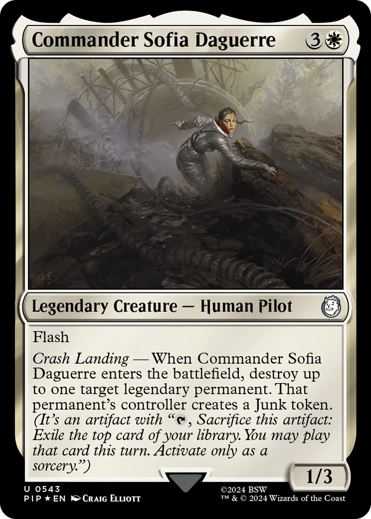 Commander Sofia Daguerre (Surge Foil) (PIP-543) [Fallout] Foil MTG Single Wizards of the Coast