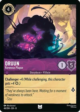 Druun - Ravenous Plague (46/204) [Reign of Jafar] Cold Foil Lorcana Single Disney
