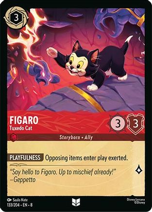 Figaro - Tuxedo Cat (133/204) [Reign of Jafar] Cold Foil Lorcana Single Disney