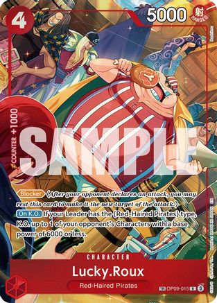 Lucky.Roux (TR) (OP09-015) [A Fist of Divine Speed] Foil One Piece Single Bandai
