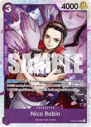 Nico Robin (ST26-003) [Starter Deck 26: PURPLE/BLACK Monkey.D.Luffy] Foil One Piece Single Bandai