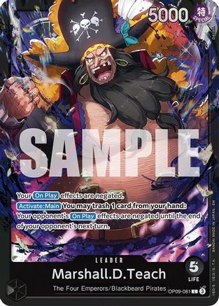 Marshall.D.Teach (OP09-081) (OP09-081) [Starter Deck 27: BLACK Marshall.D.Teach] Foil One Piece Single Bandai