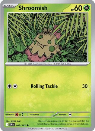 Shroomish (5) Reverse Holofoil [SV: Destined Rivals] Pokemon Single Pokémon
