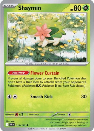 Shaymin - 010/182 (10) - [SV: Destined Rivals] Reverse Holofoil Pokemon Single Pokémon
