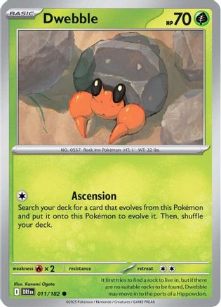 Dwebble (11) Reverse Holofoil [SV: Destined Rivals] Pokemon Single Pokémon