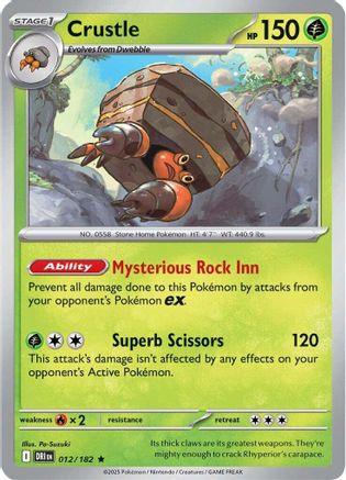 Crustle - 012/182 (12) - [SV: Destined Rivals] Holofoil Pokemon Single Pokémon