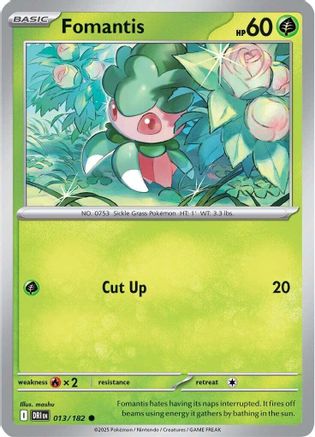 Fomantis (13) - [SV: Destined Rivals] Reverse Holofoil Pokemon Single Pokémon