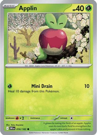 Applin (16) - [SV: Destined Rivals] Reverse Holofoil Pokemon Single Pokémon