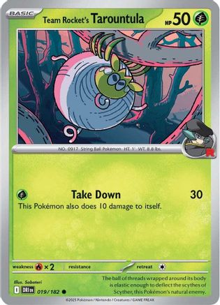 Team Rocket's Tarountula (19) [SV: Destined Rivals] Pokemon Single Pokémon