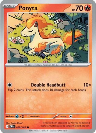 Ponyta (29) - [SV: Destined Rivals] Reverse Holofoil Pokemon Single Pokémon