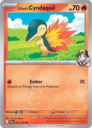 Ethan's Cyndaquil (32) Reverse Holofoil [SV: Destined Rivals] Pokemon Single Pokémon