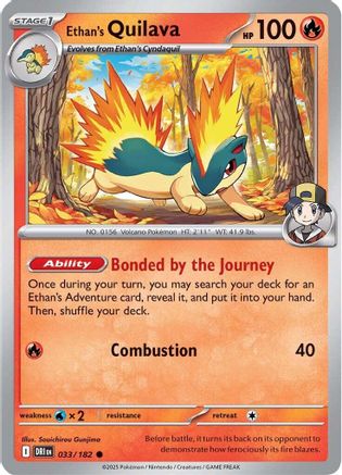Ethan's Quilava (33) Reverse Holofoil [SV: Destined Rivals] Pokemon Single Pokémon