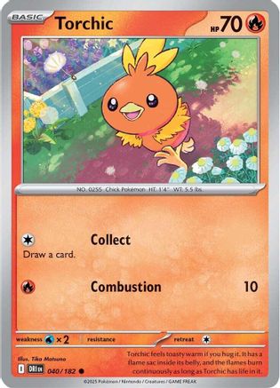 Torchic (40) - [SV: Destined Rivals] Reverse Holofoil Pokemon Single Pokémon