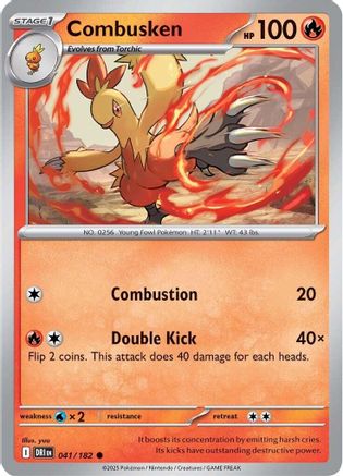 Combusken (41) - [SV: Destined Rivals] Reverse Holofoil Pokemon Single Pokémon
