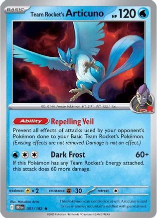 Team Rocket's Articuno (51) - [SV: Destined Rivals] Reverse Holofoil Pokemon Single Pokémon