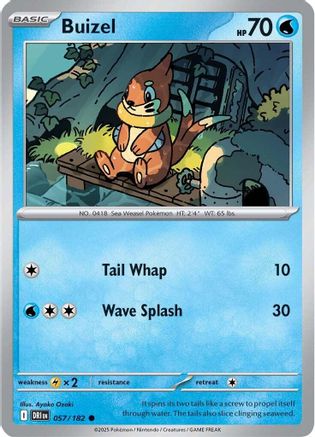 Buizel (57) - [SV: Destined Rivals] Reverse Holofoil Pokemon Single Pokémon