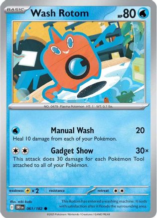 Wash Rotom (61) - [SV: Destined Rivals] Reverse Holofoil Pokemon Single Pokémon