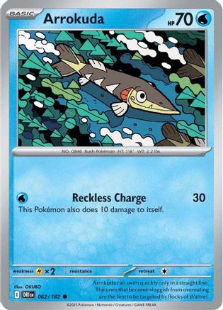 Arrokuda (62) Reverse Holofoil [SV: Destined Rivals] Pokemon Single Pokémon