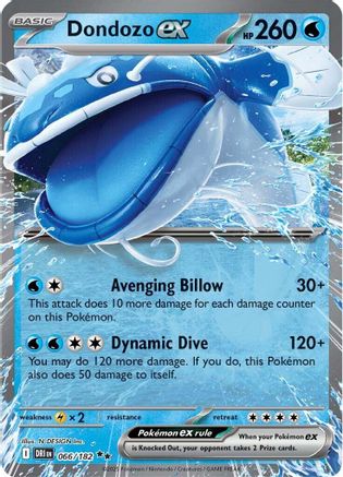 Dondozo ex - 066/182 Holofoil [SV: Destined Rivals] Pokemon Single Pokémon