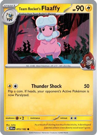 Team Rocket's Flaaffy (73) Reverse Holofoil [SV: Destined Rivals] Pokemon Single Pokémon