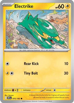 Electrike - 075/182 Reverse Holofoil [SV: Destined Rivals] Pokemon Single Pokémon