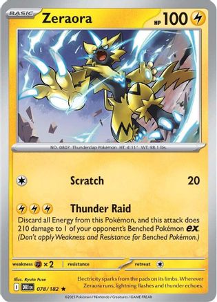 Zeraora (78) Reverse Holofoil [SV: Destined Rivals] Pokemon Single Pokémon
