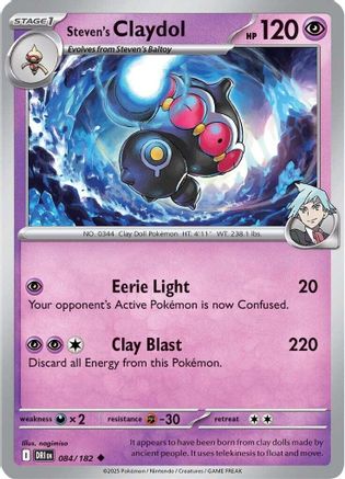 Steven's Claydol (84) [SV: Destined Rivals] Pokemon Single Pokémon