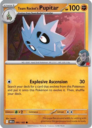 Team Rocket's Pupitar (95) [SV: Destined Rivals] Pokemon Single Pokémon
