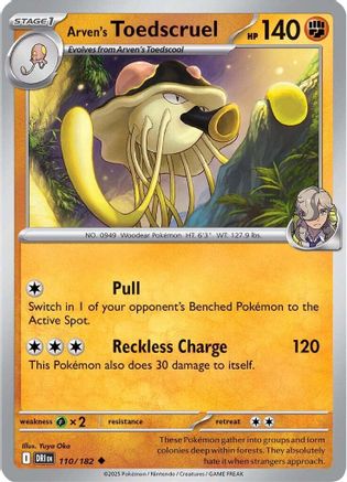 Arven's Toedscruel (110) Reverse Holofoil [SV: Destined Rivals] Pokemon Single Pokémon