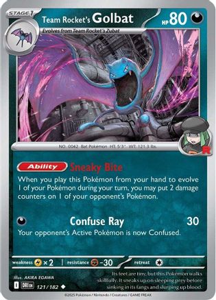 Team Rocket's Golbat (121) [SV: Destined Rivals] Pokemon Single Pokémon