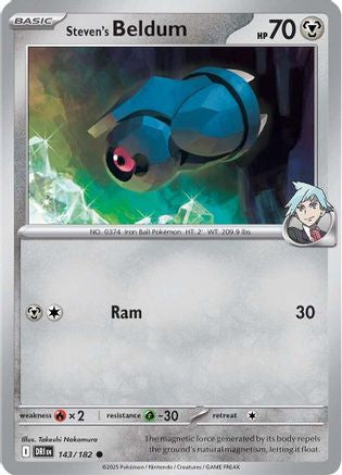 Steven's Beldum (143) - [SV: Destined Rivals] Reverse Holofoil Pokemon Single Pokémon