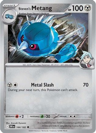 Steven's Metang (144) Reverse Holofoil [SV: Destined Rivals] Pokemon Single Pokémon