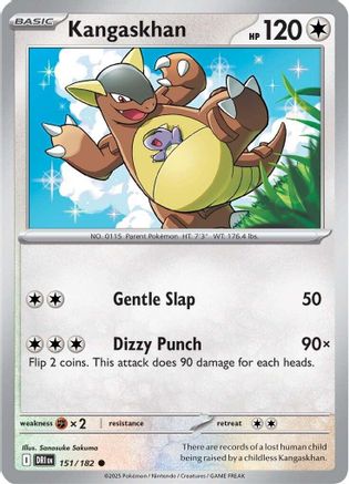 Kangaskhan 151/182 Reverse Holofoil [SV: Destined Rivals] Pokemon Single Pokémon
