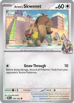 Arven's Skwovet (158) Reverse Holofoil [SV: Destined Rivals] Pokemon Single Pokémon