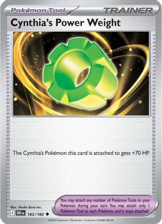 Cynthia's Power Weight (162) - [SV: Destined Rivals] Reverse Holofoil Pokemon Single Pokémon