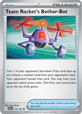 Team Rocket's Bother-Bot (172) Reverse Holofoil [SV: Destined Rivals] Pokemon Single Pokémon