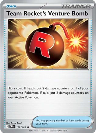Team Rocket's Venture Bomb 179/182 Reverse Holofoil [SV: Destined Rivals] Pokemon Single Pokémon