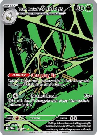 Team Rocket's Spidops - 187/182 Holofoil [SV: Destined Rivals] Pokemon Single Pokémon