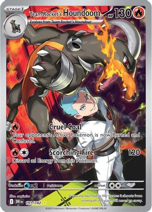Team Rocket's Houndoom - 191/182 (191) - [SV: Destined Rivals] Holofoil Pokemon Single Pokémon