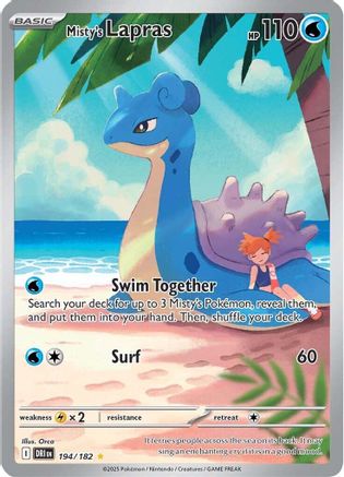 Misty's Lapras - 194/182 (194) - [SV: Destined Rivals] Holofoil Pokemon Single Pokémon