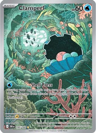 Clamperl - 195/182 (195) - [SV: Destined Rivals] Holofoil Pokemon Single Pokémon