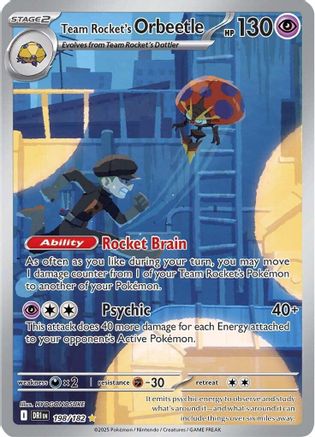 Team Rocket's Orbeetle - 198/182 Holofoil [SV: Destined Rivals] Pokemon Single Pokémon