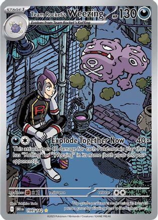 Team Rocket's Weezing - 199/182 Holofoil [SV: Destined Rivals] Pokemon Single Pokémon