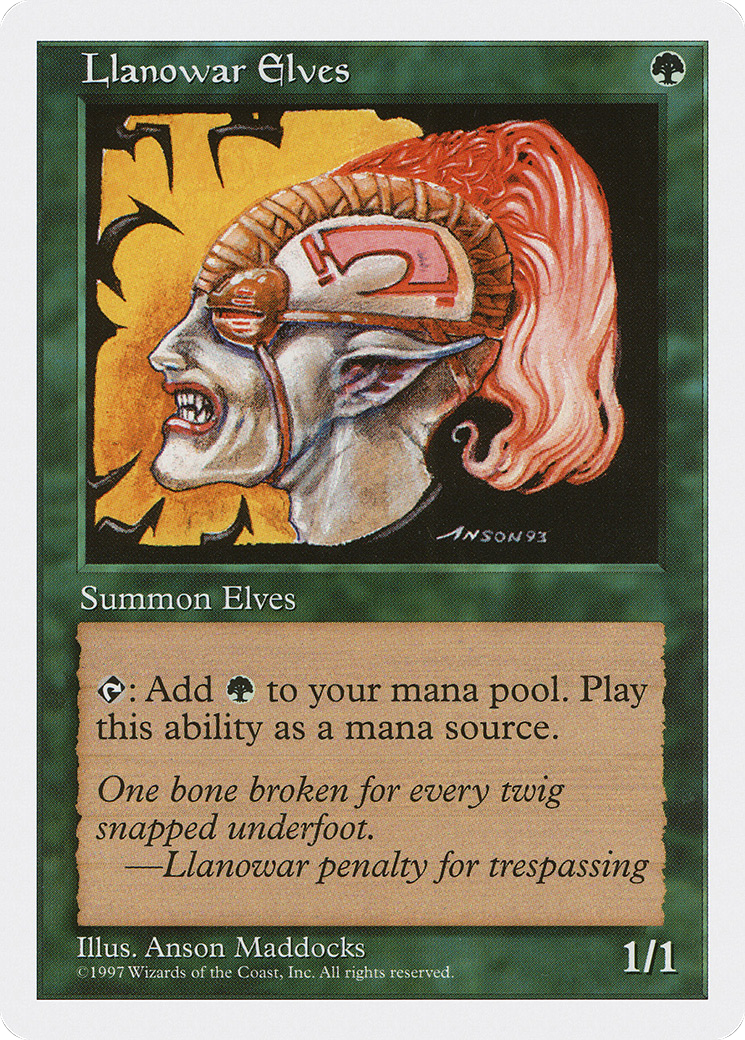 Llanowar Elves (5ED-313) [Fifth Edition] MTG Single Wizards of the Coast