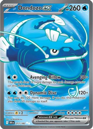 Dondozo ex - 211/182 Holofoil [SV: Destined Rivals] Pokemon Single Pokémon