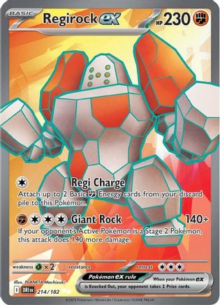 Regirock ex - 214/182 (214) - [SV: Destined Rivals] Holofoil Pokemon Single Pokémon