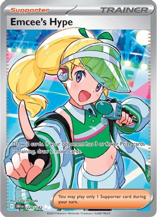 Emcee's Hype - 220/182 Holofoil [SV: Destined Rivals] Pokemon Single Pokémon